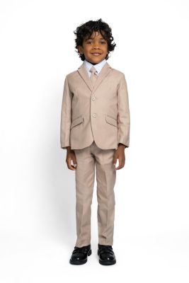 Toddler Boys 007 Slim Fit 5-Piece Shirt, Tie, Jacket, Vest and Pants Suit Set