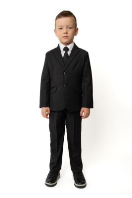 Toddler Boys 007 Slim Fit 5-Piece Shirt, Tie, Jacket, Vest and Pants Suit Set