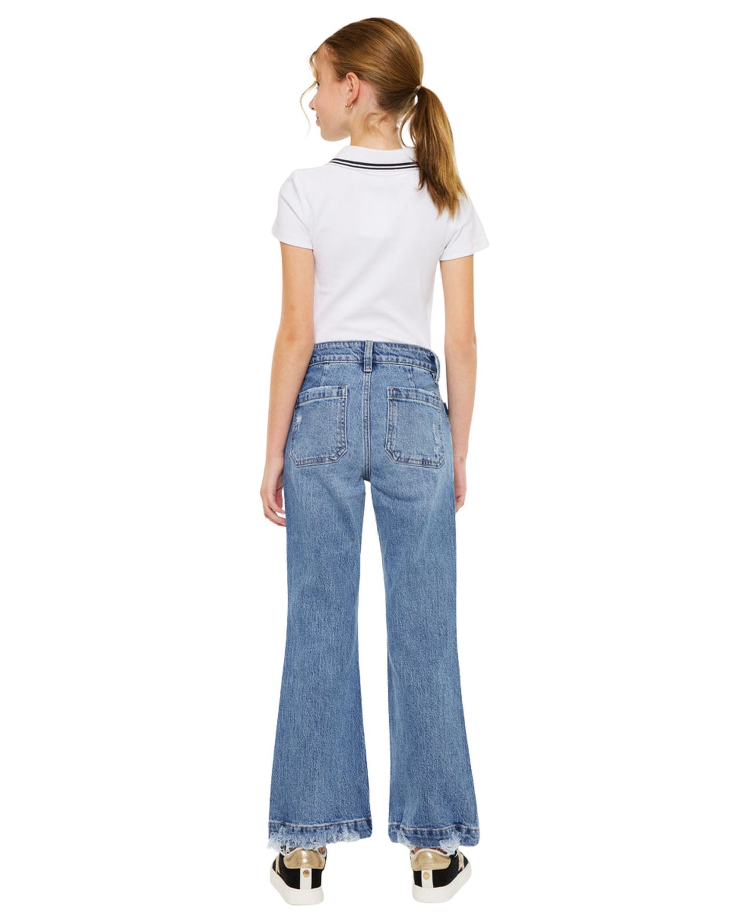 Big Girls Sherri High Rise Wide Flare Jeans