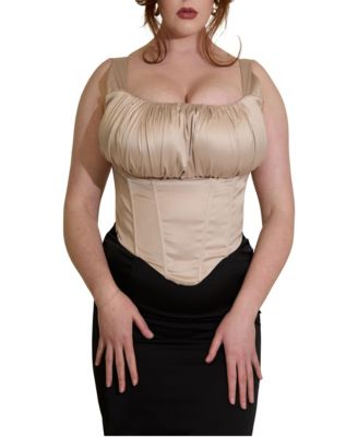 Women's Alyssa Fuller Bust Satin Corset Top