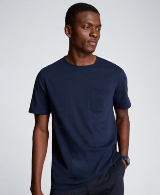 Men's Sport Navy Solid Knit Crewneck T-shirts