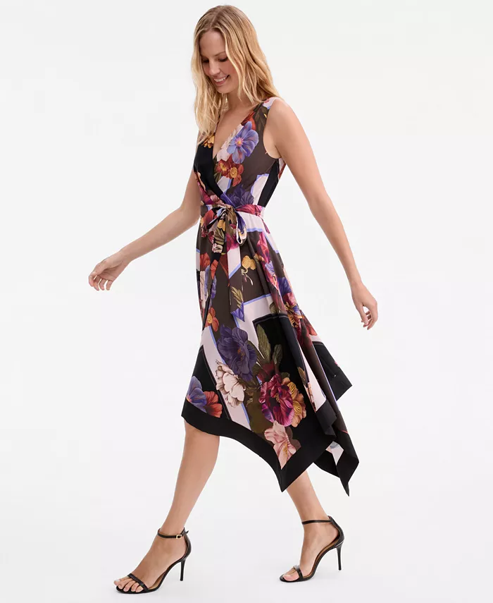 Women's Printed Handkerchief-Hem Dress - thumbnail 2