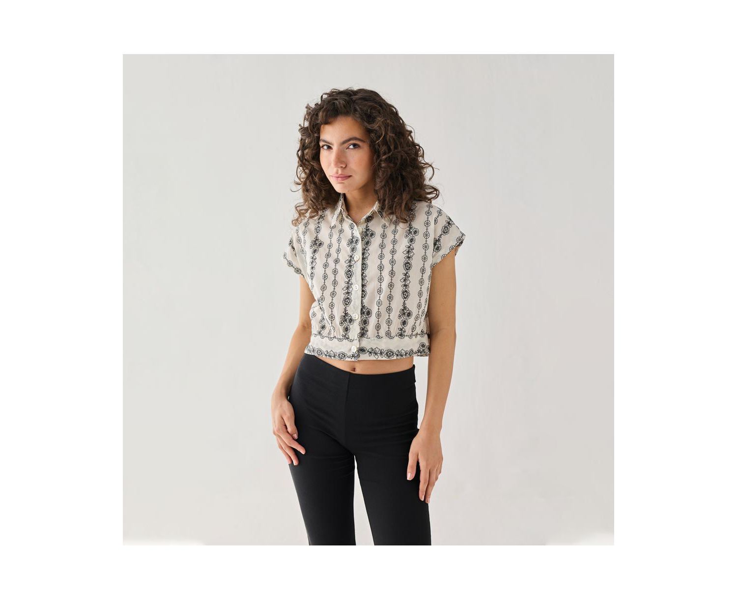 Women's Oversized Crop Shirt