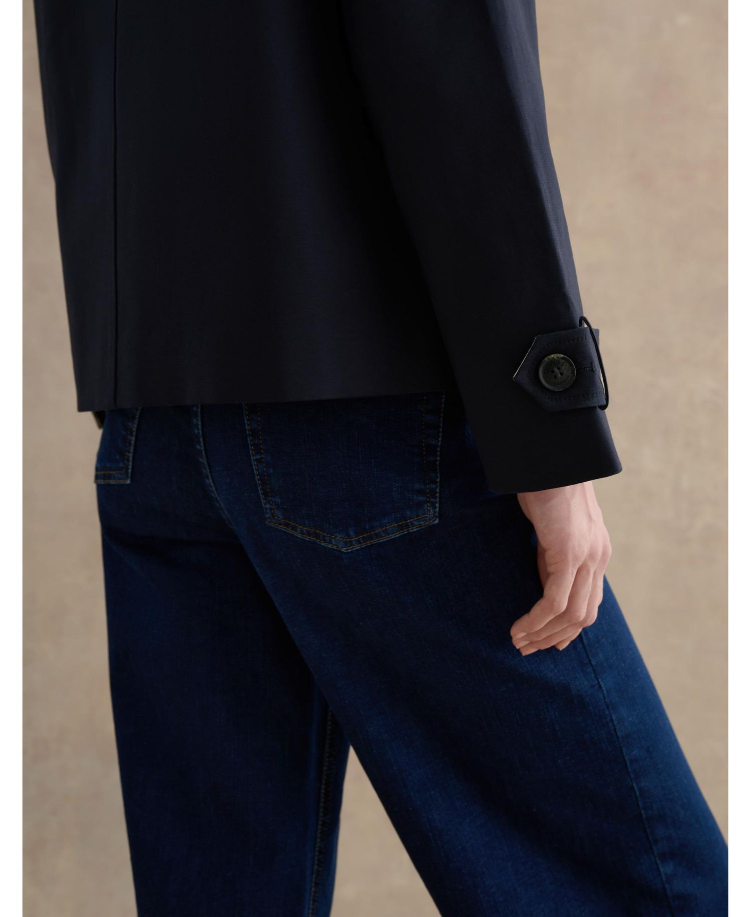 Women's Frida Collared Cropped Trench Coat