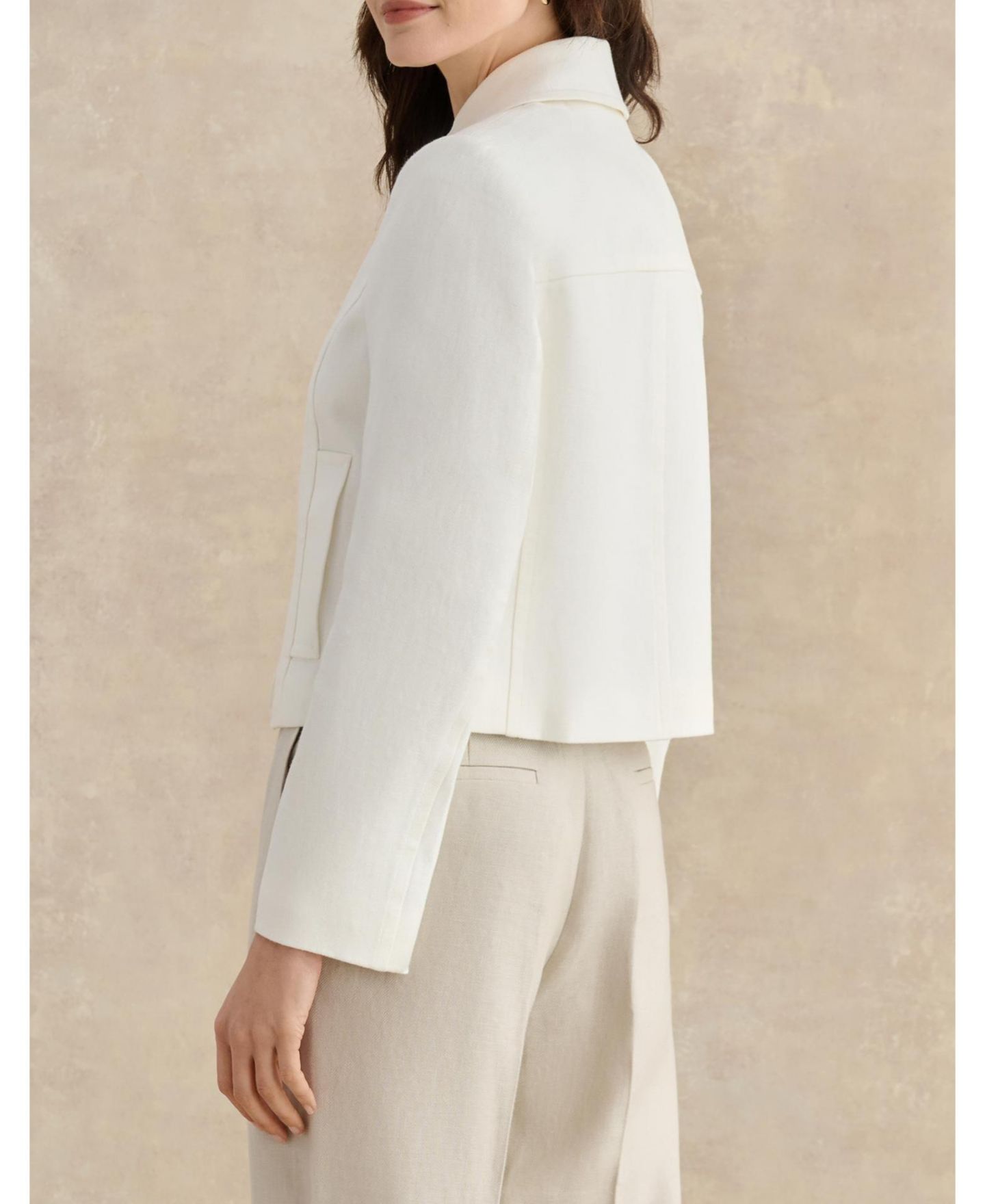 Женская куртка Hobbs London Adeen Linen, цвет: Белый — фото 4