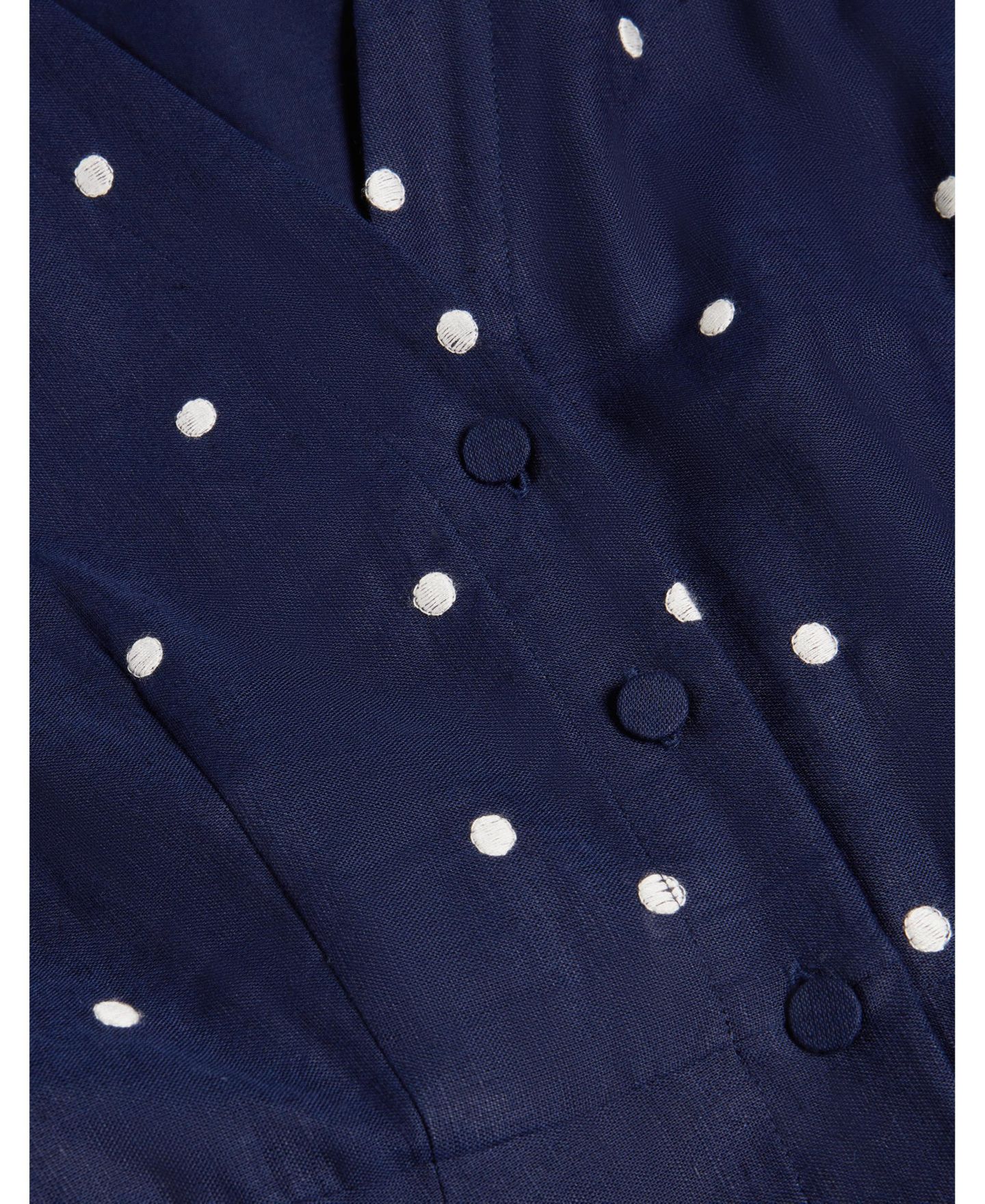 Женское платье Hobbs London Samantha Polka Dot Midi, цвет: Midnightivory — фото 5