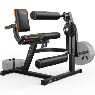 700LBS Integrated 4-in-1 Leg Curl and Extension Machine, Adjustable Lower Body Strength Workout Equipment for Home Gym