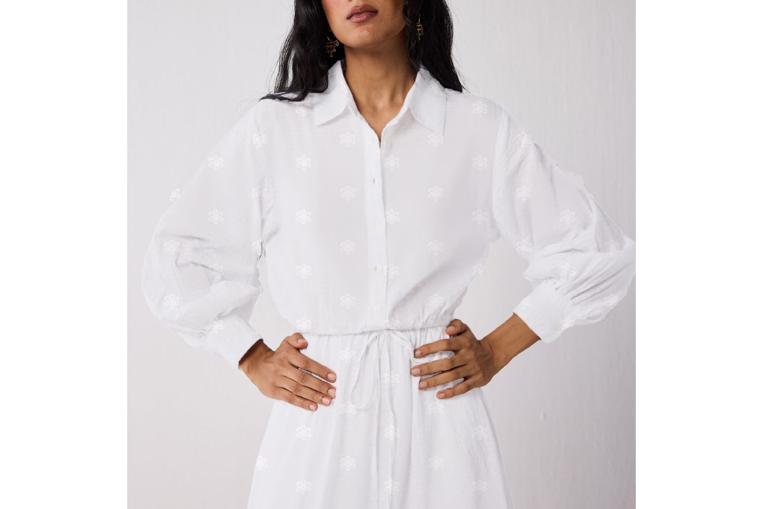 Women's Embroidered Flowy Tiered Maxi Dress