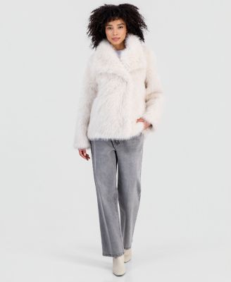 Women's Faux Fur Extended Collar Coat