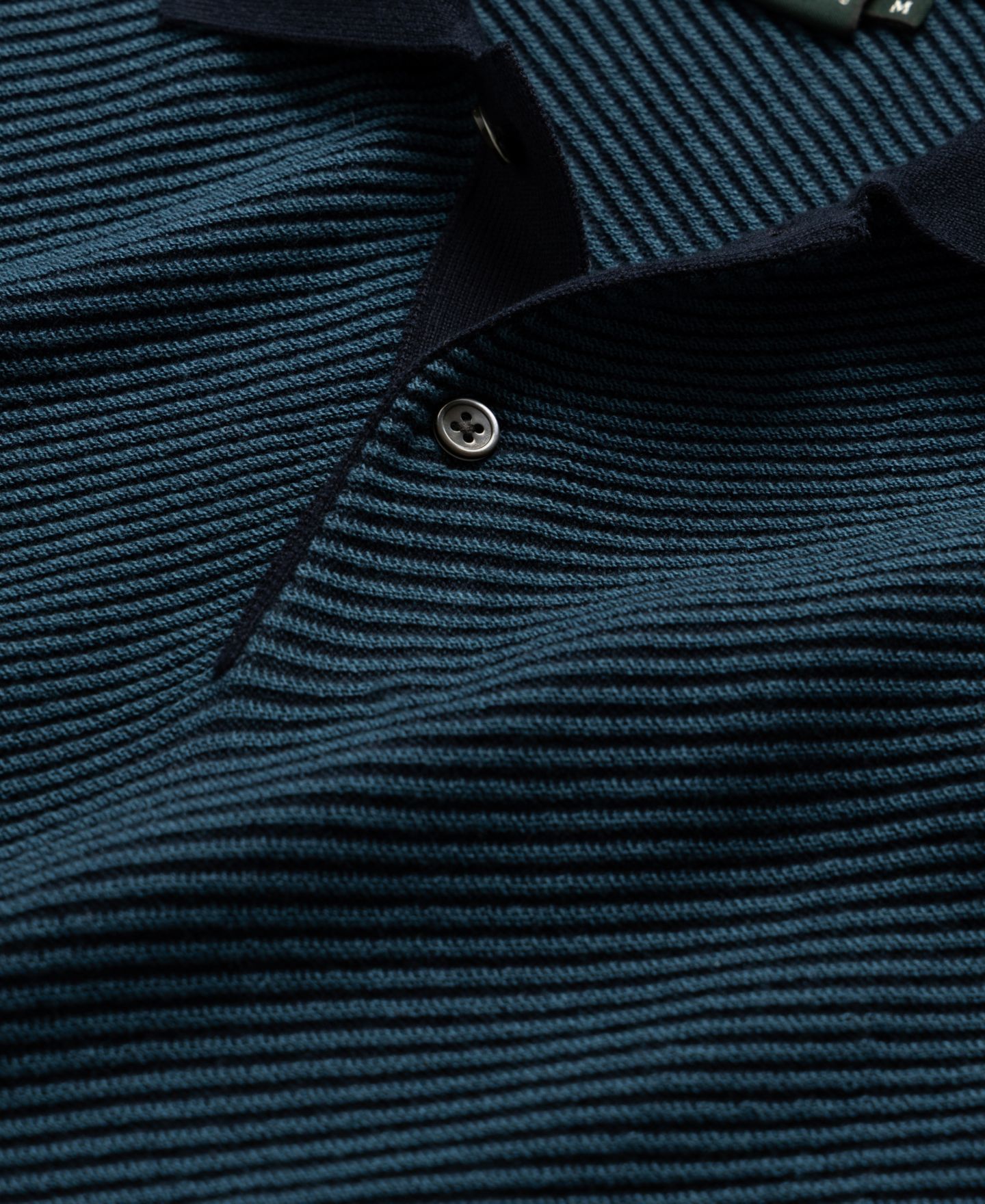 Мужское поло Rodd & Gunn Rodd Gunn Benford Bay Cotton Textured Knit Polo Shirt, цвет: Чернильный — фото 5