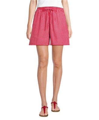 Women's Seersucker High Rise Pull On 7" Shorts