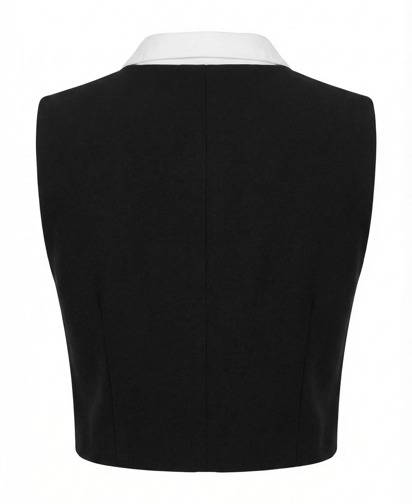 Женский топ Modenaire Contrast Bow Tie Neck Cropped, цвет: Чёрный / Белый — фото 6