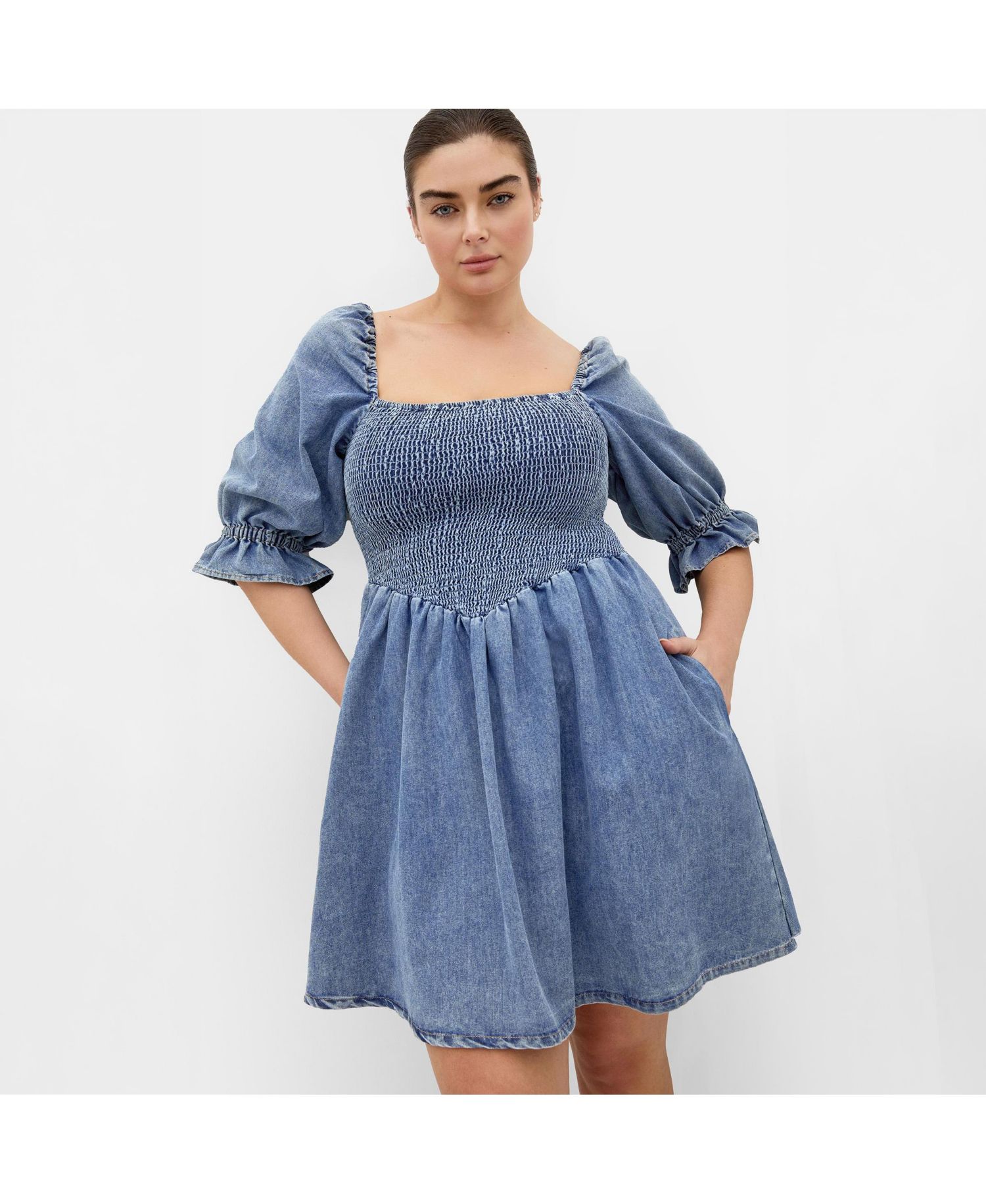 Women's Kaitlyn Denim Midi Dress