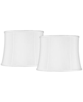 Imperial Shade Set of 2 Drum Lamp Shades Medium 14" Top x 16" Bottom x 12" High Spider Replacement Harp and Finial Fitting