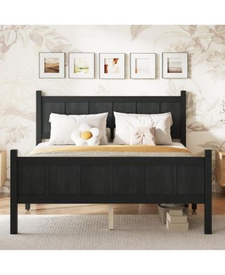 Minimalist Modern Platform Bed with Headboard and Footboard