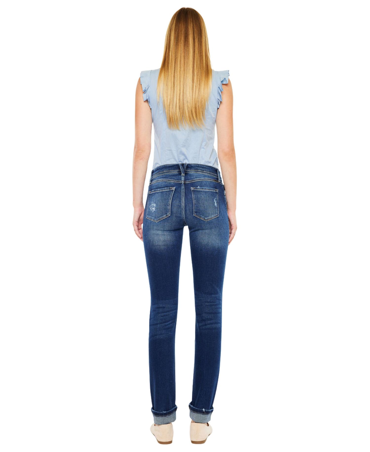 Women's Eternity Mid Rise Skinny Straight Jeans