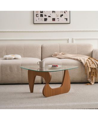 Mid-Century Modern Wood Coffee Table for Living Room