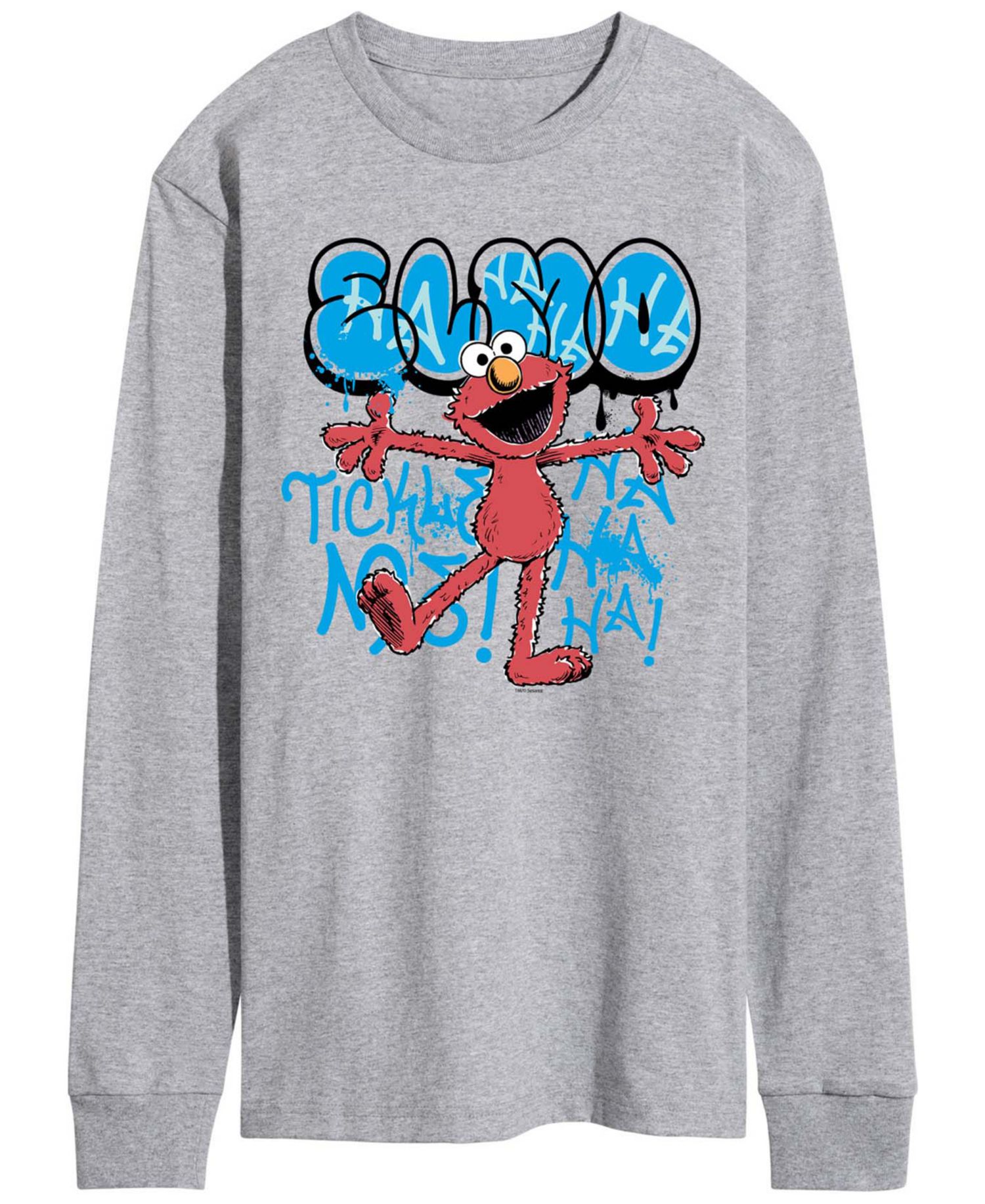Men's Sesame Street Streetwear Elmo Long-Sleeve Graphic T-Shirt