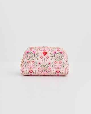 Women's Floral Heart Cosmetic Pouch