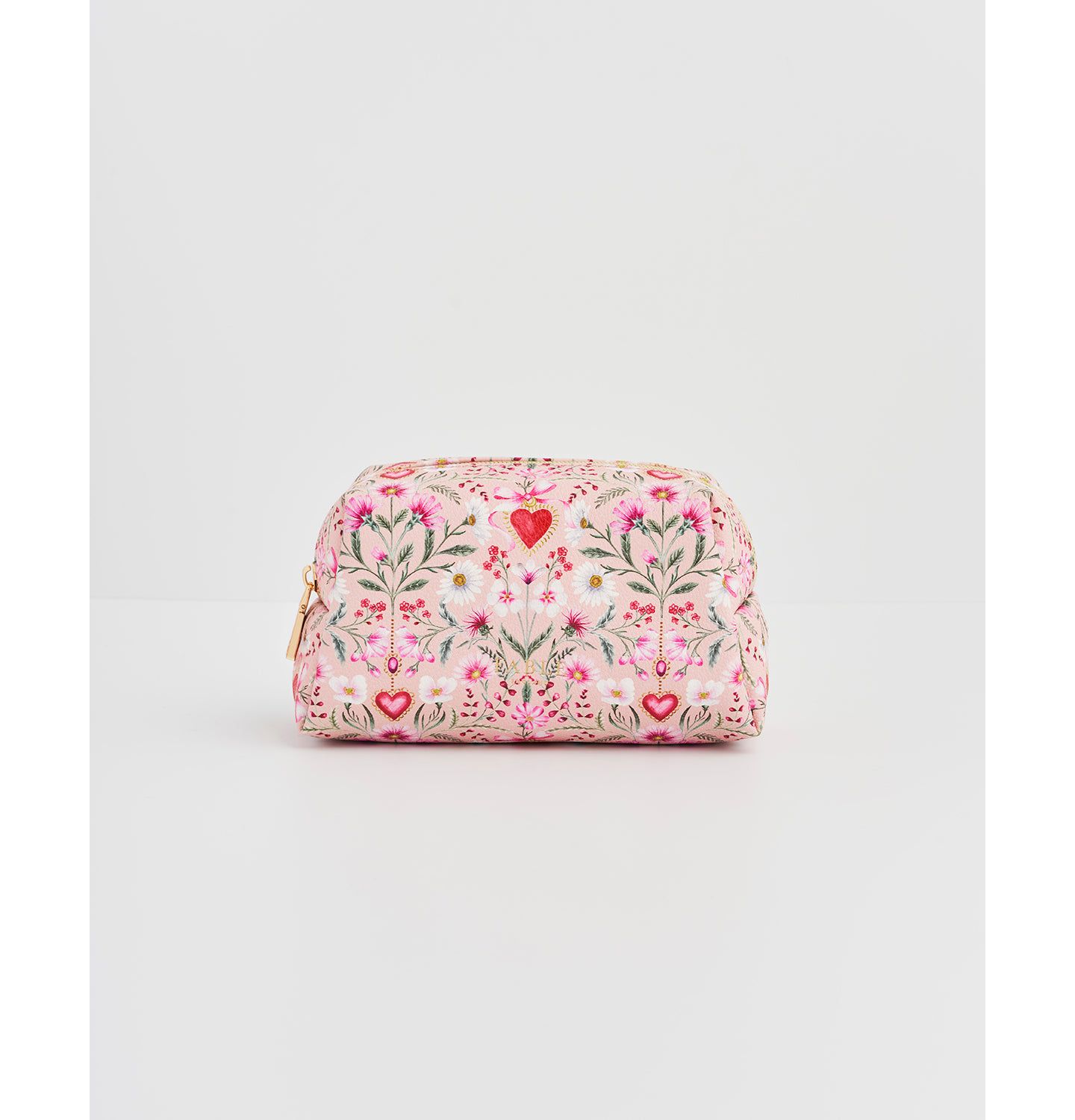 Женская сумка Fable England Floral Heart Cosmetic Pouch, цвет: Розовый — фото 1