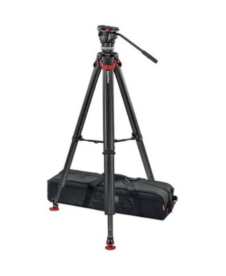 Ace XL 75mm Fluid Head with flowtech 75 Carbon Fiber Tripod and Mid-Level Spreader