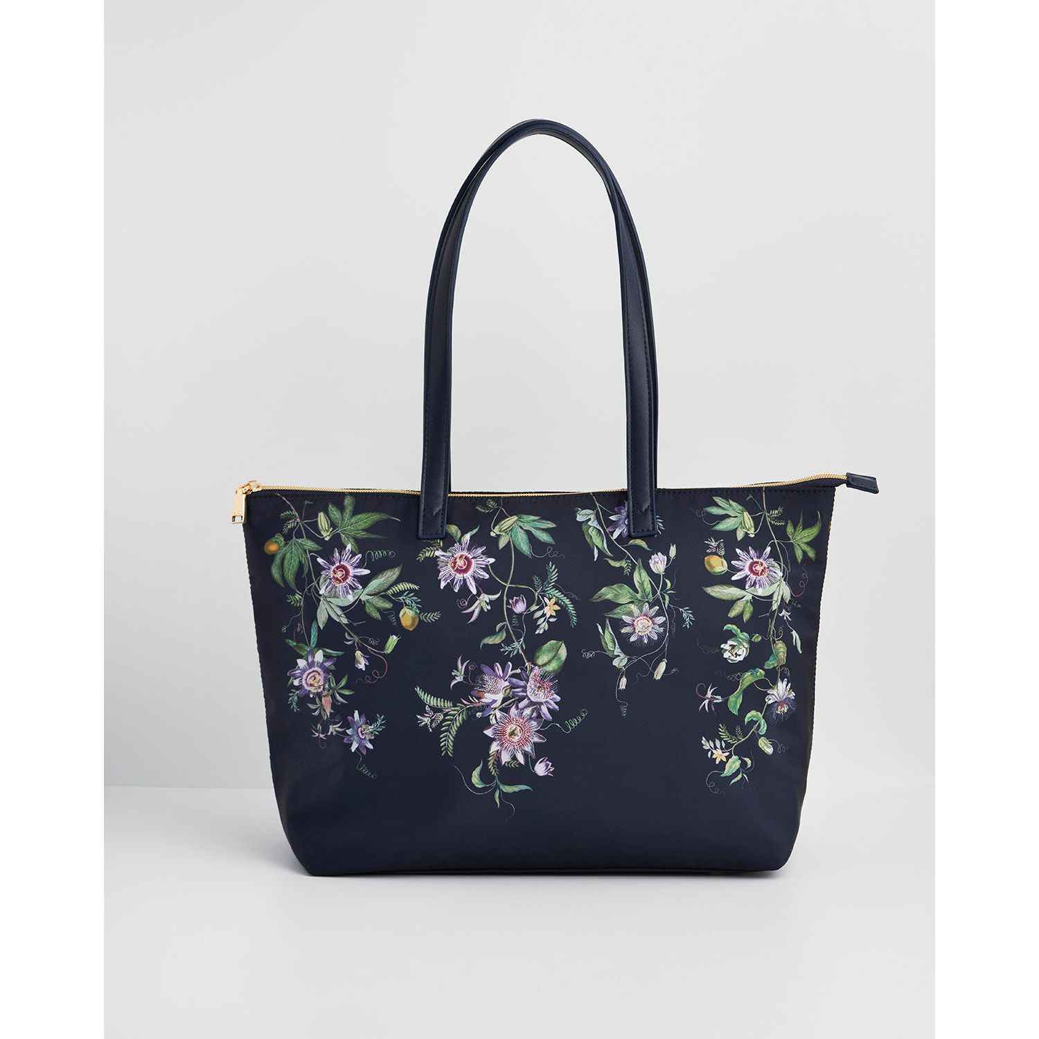 Women's Passion Flower Printed Grab Tote