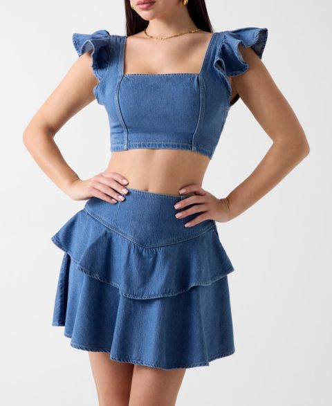 Женский топ GUESS Leah Crop Top, цвет: Holland