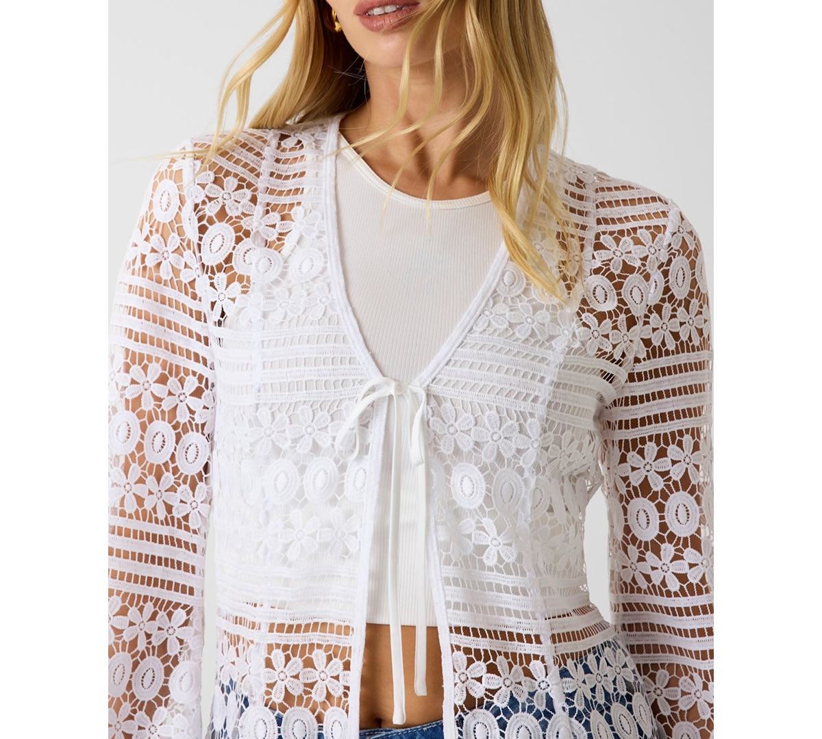 Guess Women's Tasha Long-Sleeve Lace Top