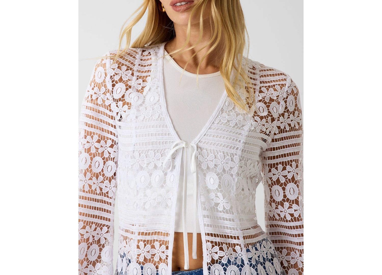Women's Tasha Long-Sleeve Lace Top