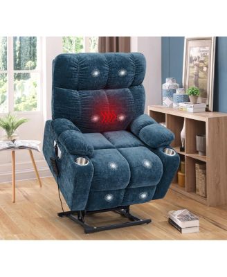 Dual OKIN Motor Power Lift Recliner with Heat and Massage
