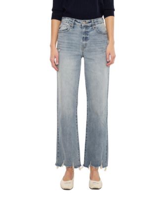 Women's High Rise Slim Wide Leg Jeans