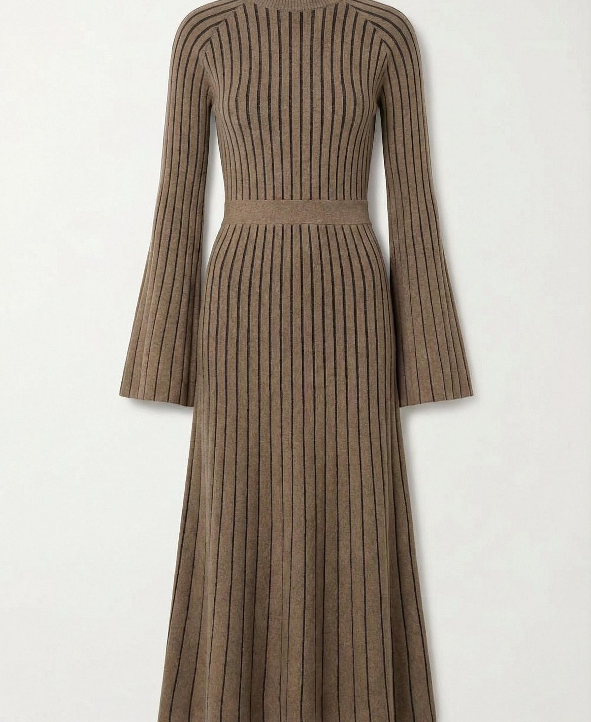 Modenaire Women's Ribbed Knit Mock-Neck Fit-And-Flare Dress view 7 — MAYCSS fashion products