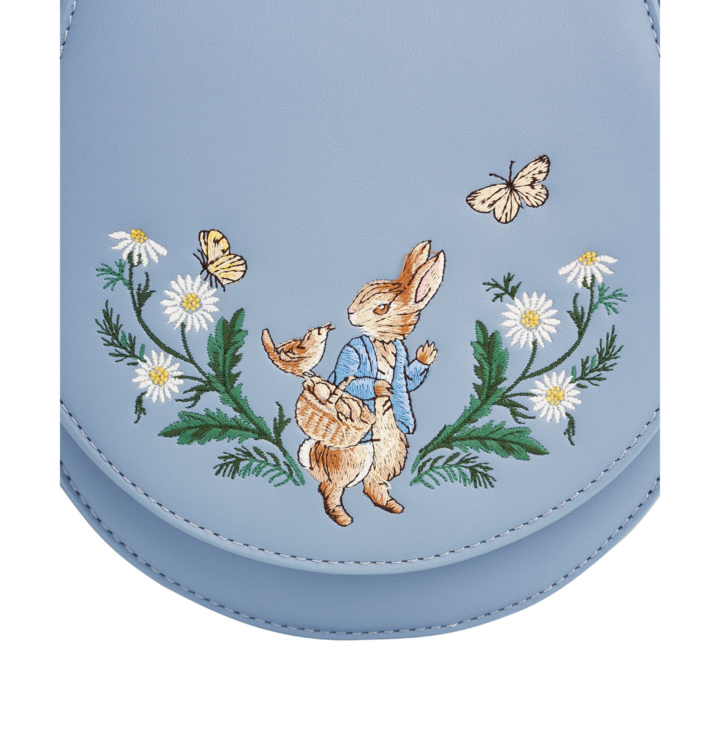 Женская сумка Fable England Peter Rabbit Embroidered Saddle, цвет: Синий — фото 3