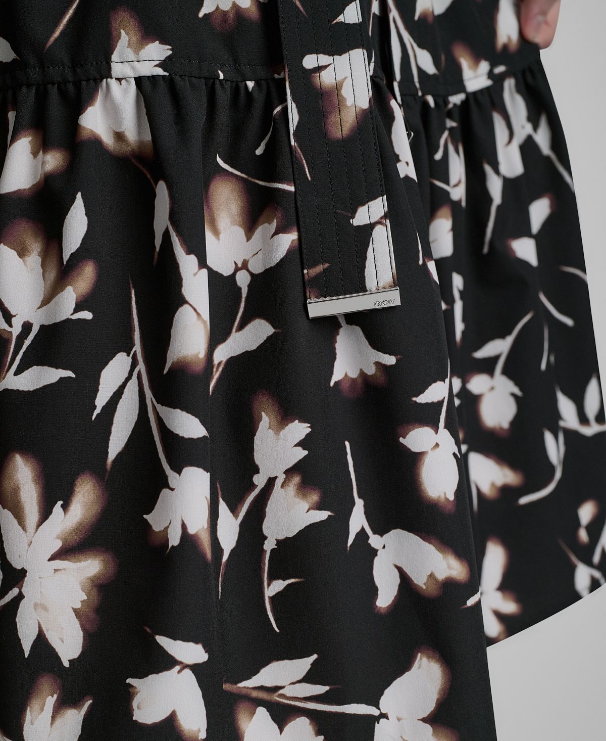DKNY Women's Flutter-Sleeve Tiered Printed Midi Dress view 6 — MAYCSS fashion products