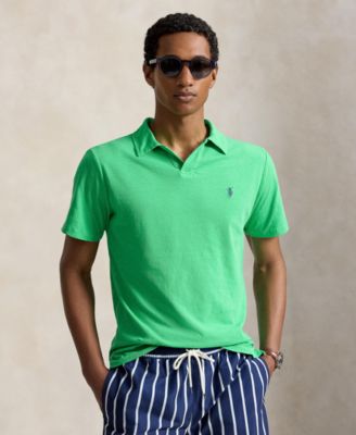 Standard Fit Cotton-Linen Polo Shirt