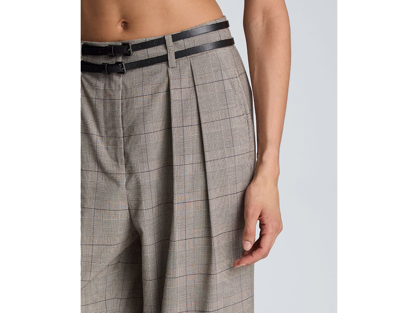 Женские брюки Kenneth Cole Wide-Leg Double Belt, цвет: Песочный рыжевато-коричневый — фото 4