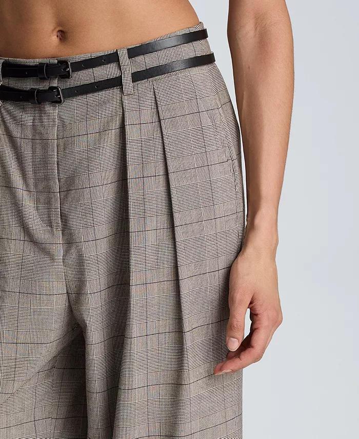 Women's Wide-Leg Double Belt Pants - thumbnail 4