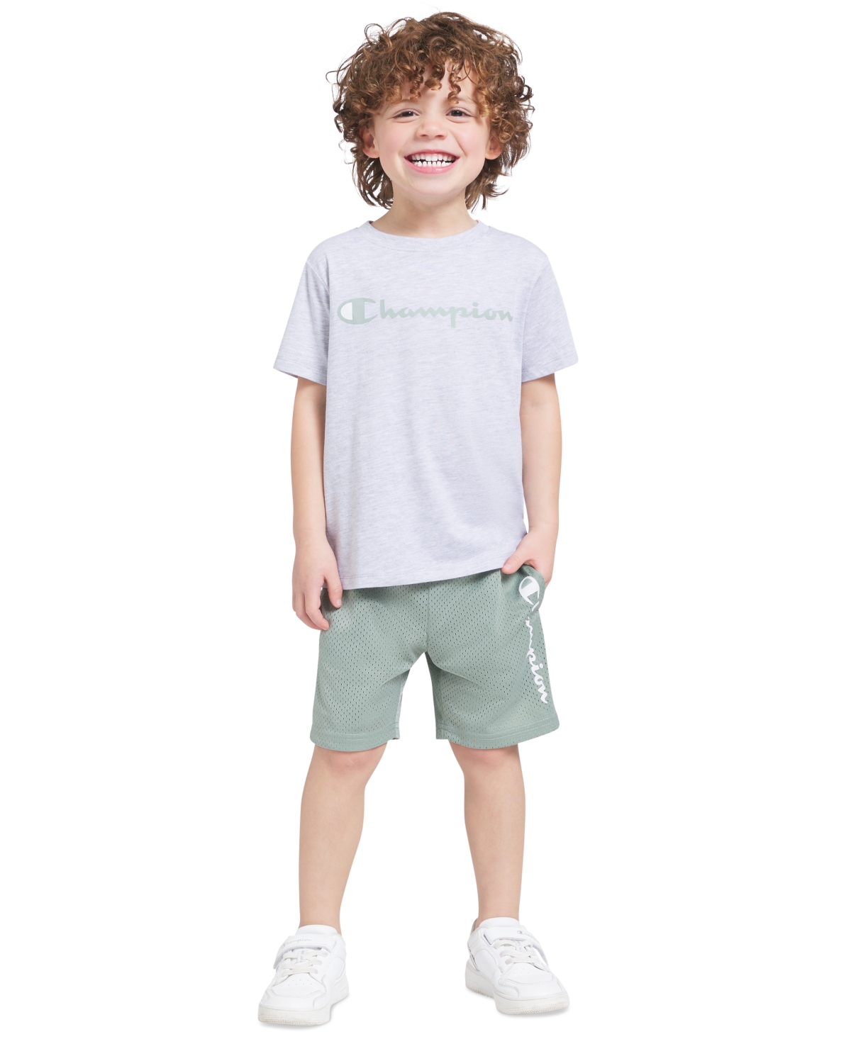 Champion Boys' 4-7 Graphic T-Shirt and Shorts, 2-Piece Set