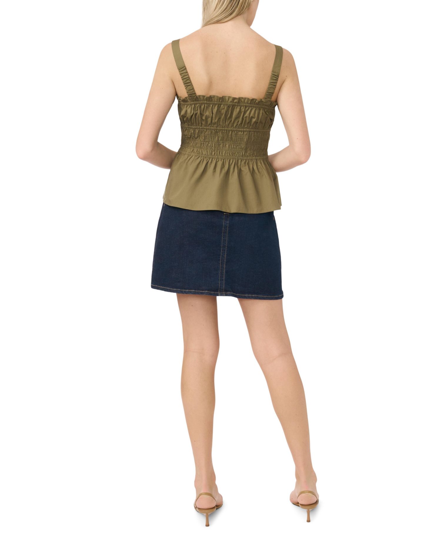 Women's Shirred Strappy Tank Top