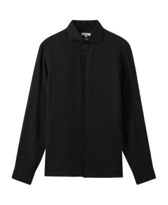 Men's Ruban Linen Cutaway Collar Regular Fit Shirt