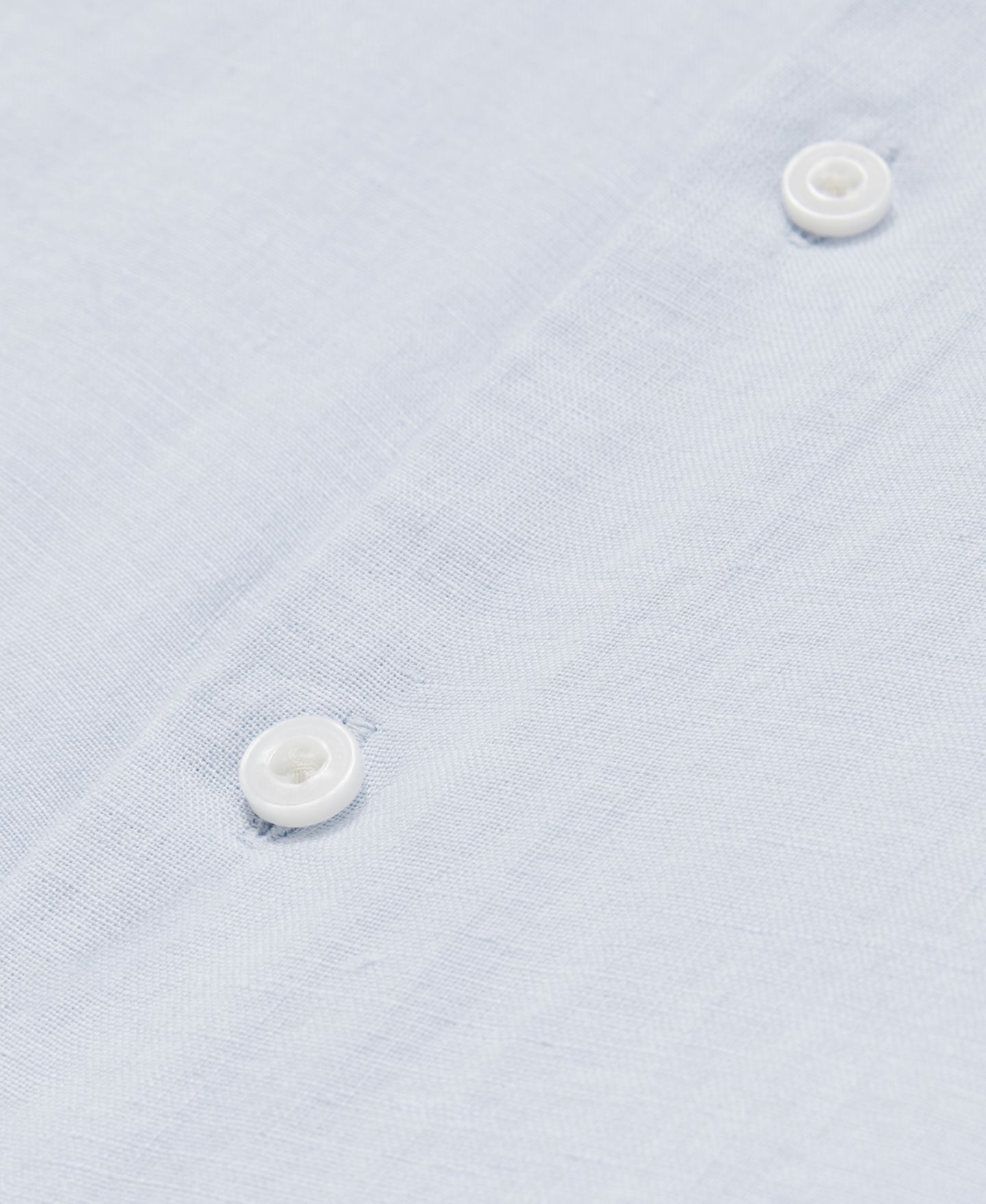 Мужская рубашка REISS Holiday Linen Short-Sleeve, цвет: Бледный синий — фото 3
