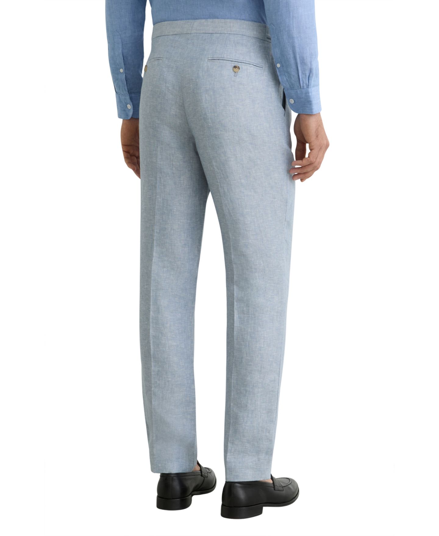 Мужские брюки REISS Atlantic Tailored-Fit Linen-Twill Suit, цвет: Мягкий синий — фото 2