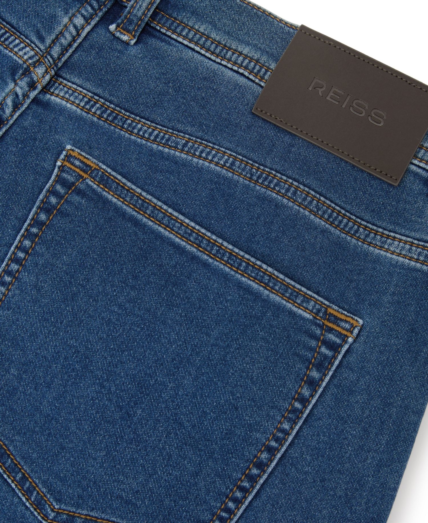 Men's Bishopsgate Soft-Stretch Straight-Leg Jeans