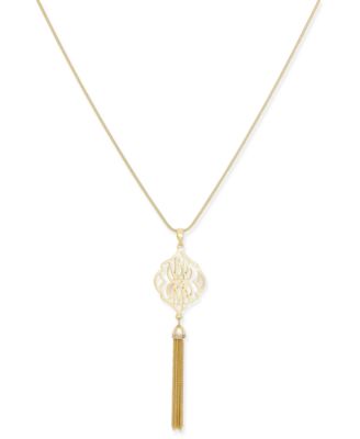 Vera Bradley - Signature Filigree Tassel Necklace