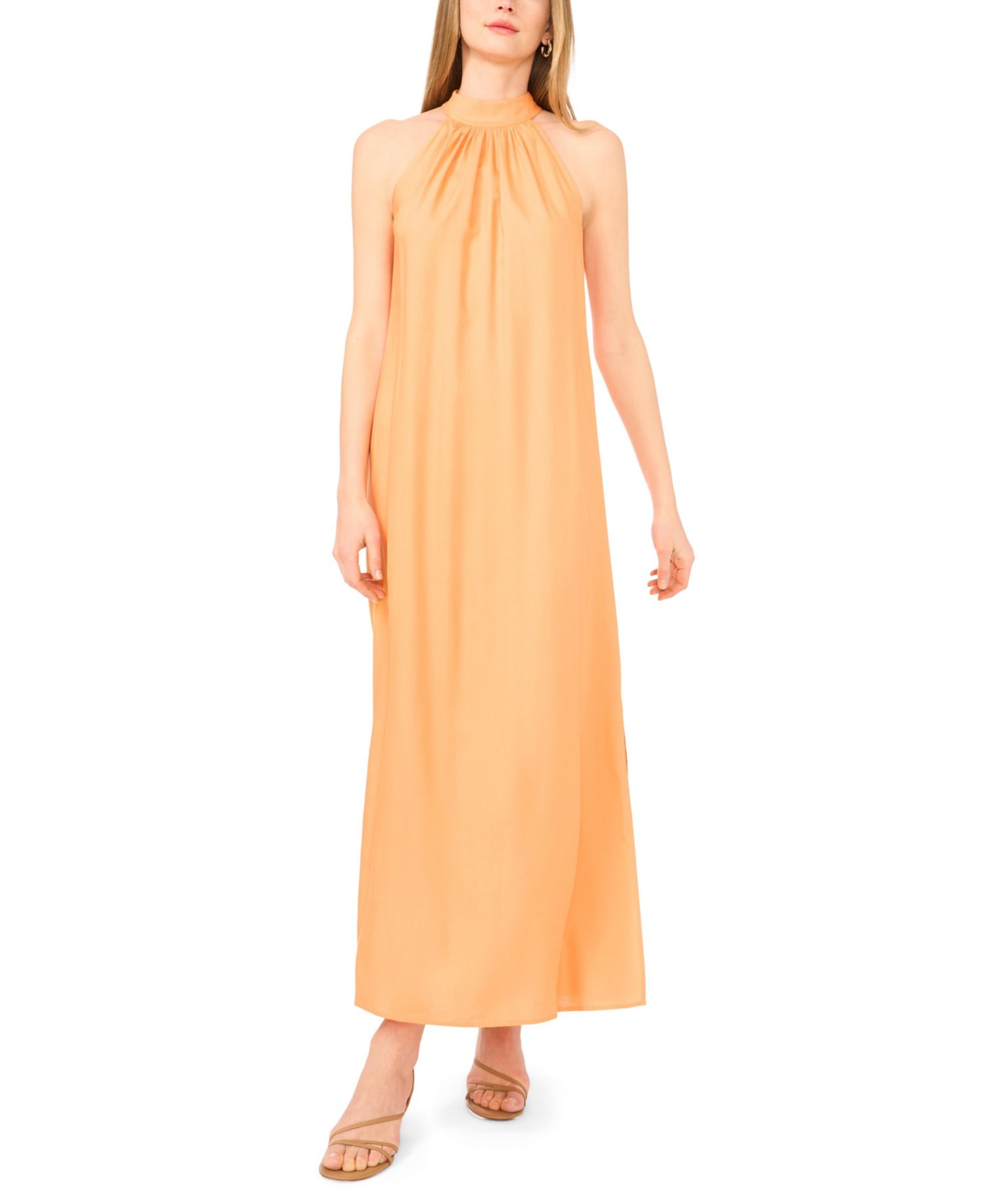 Women's Halter Neck Tie-Back Maxi Dress