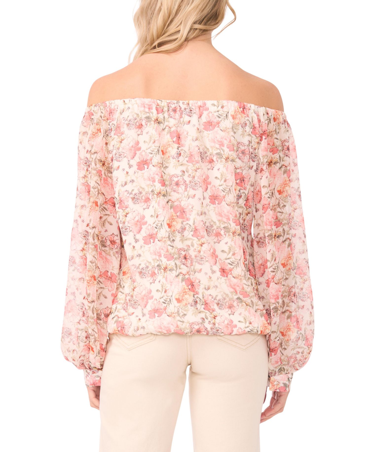 Women's Off-The-Shoulder Printed Blouse
