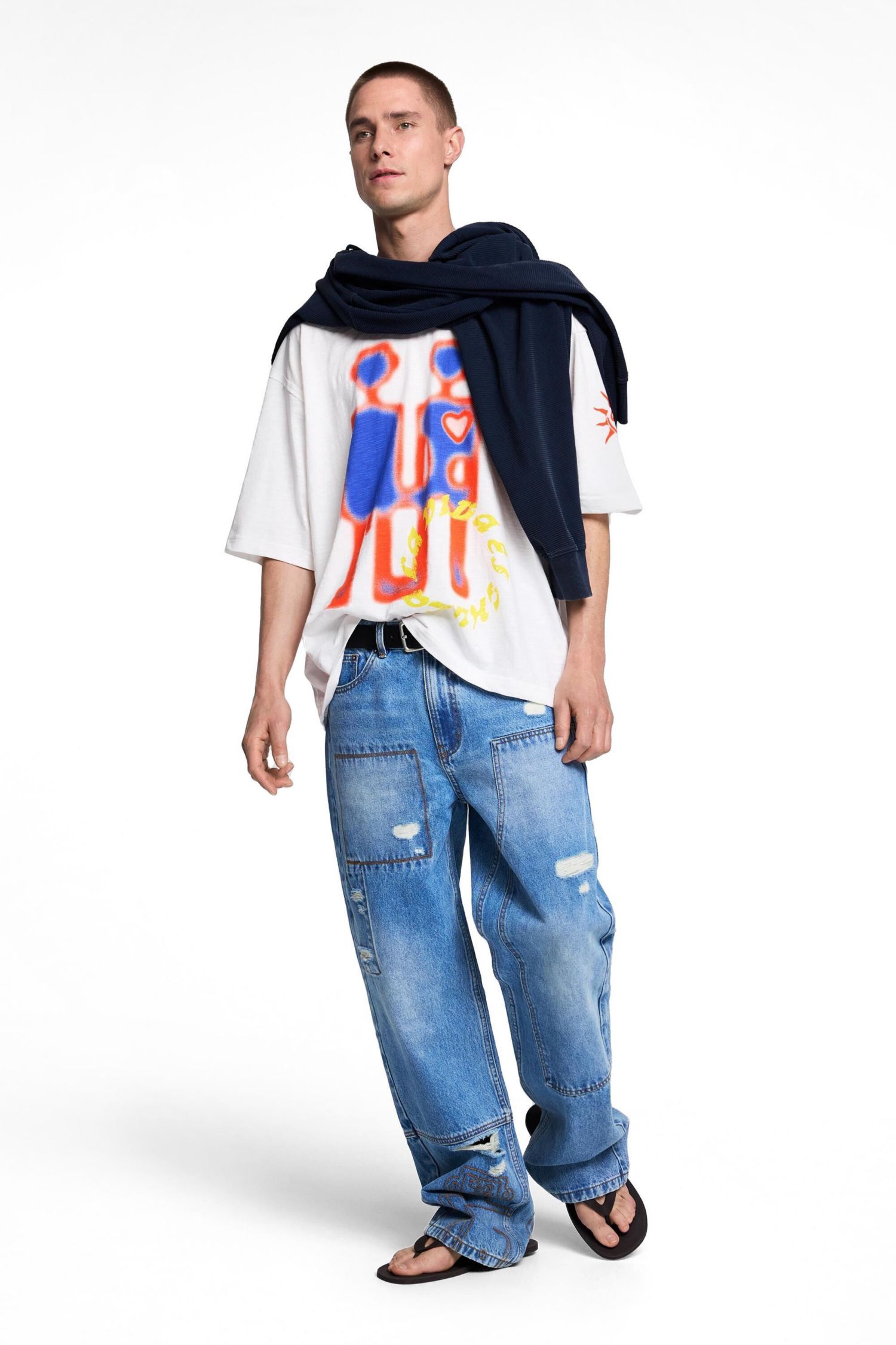 Men's Printed T-shirt with robots