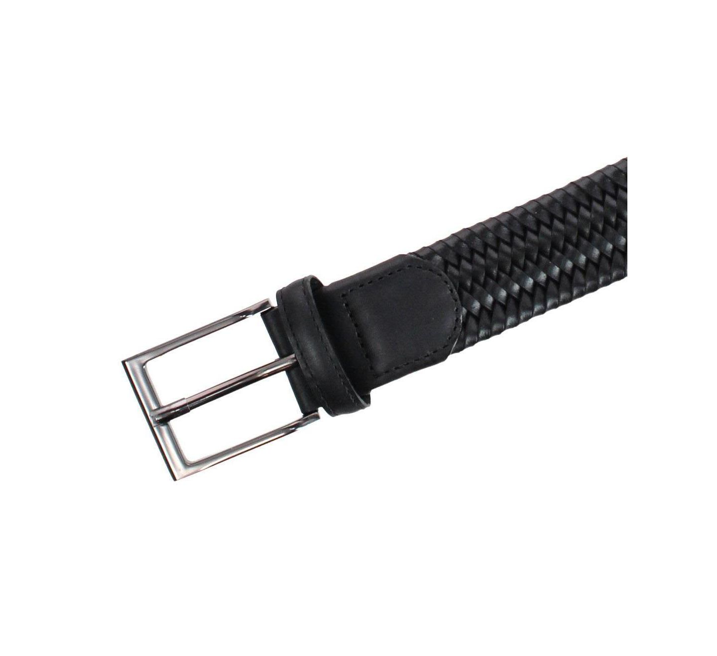 Мужской ремень TRAFALGAR Big & Tall Andres Classic Leather Stretch Dress Belt, цвет: Чёрный — фото 3