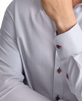 long sleeve macy's men's dress shirts Michael Kors Men's Regular-Fit Long-Sleeve Dress Shirt - Light Blue