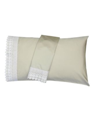 Embellished 4-Inch Lace Trim Pillowcases (Pair)